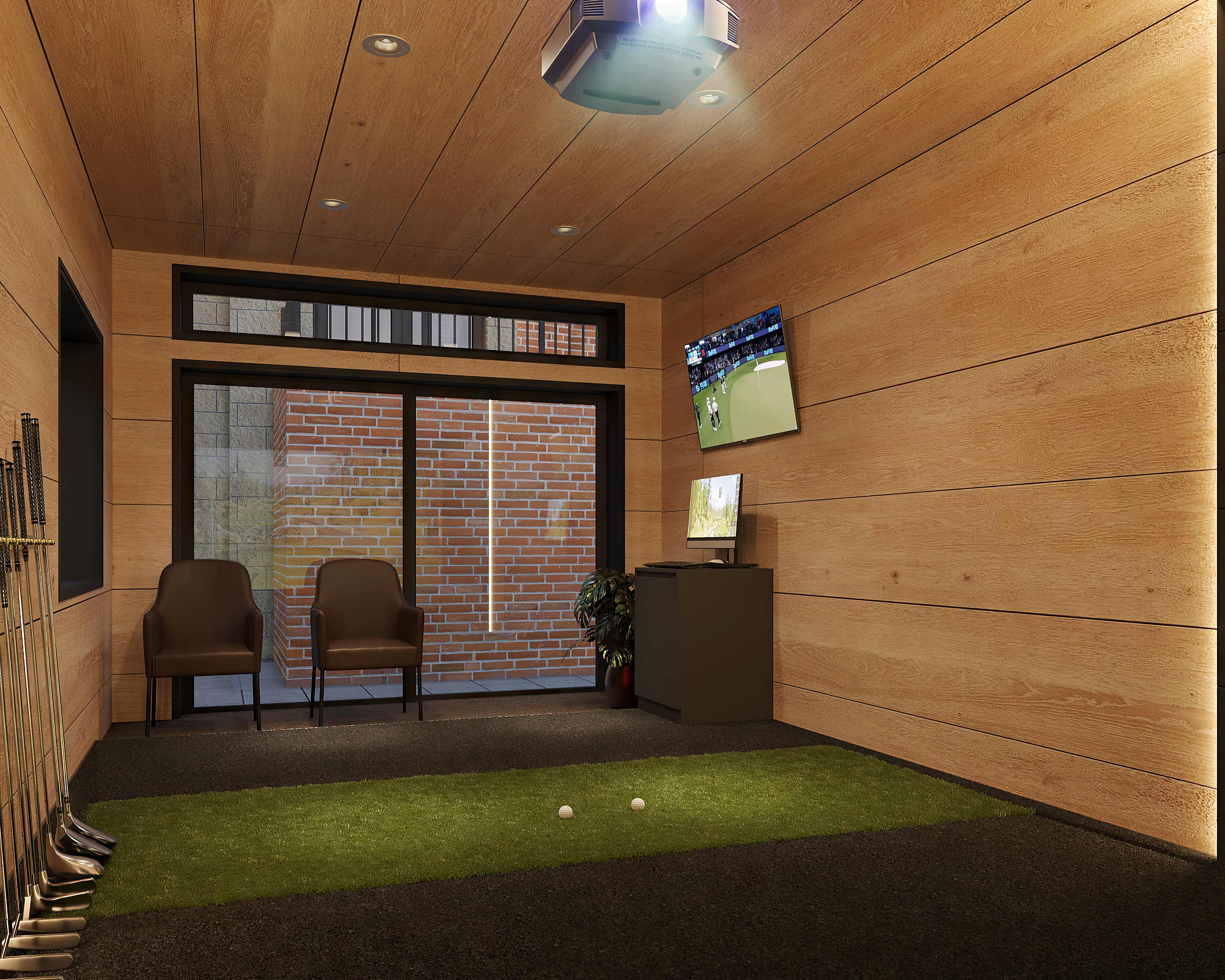 LOFTD Studio Golf Simulator - 22 FT - Interior