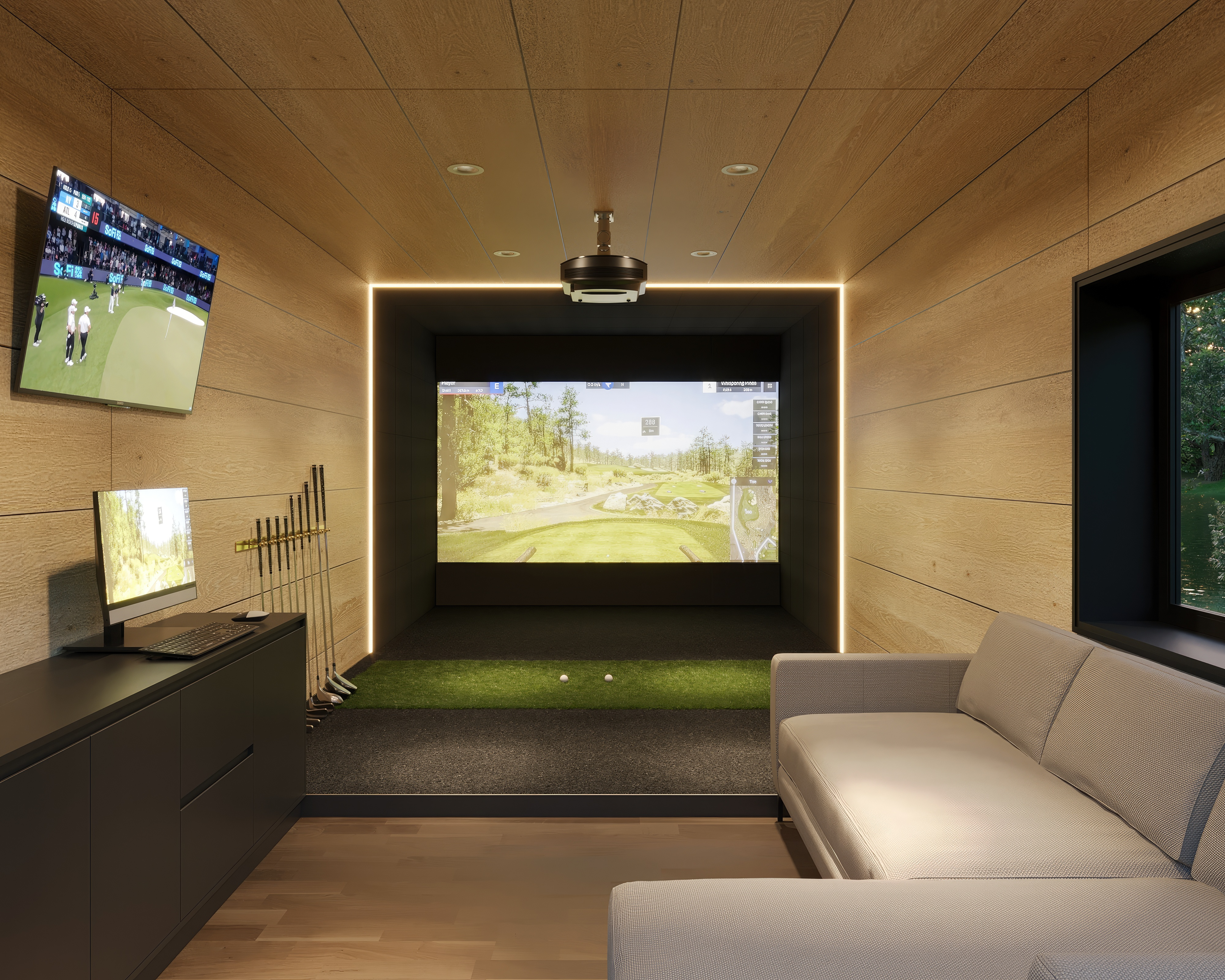 LOFTD Lounge Golf Simulator - 28 FT - Interior