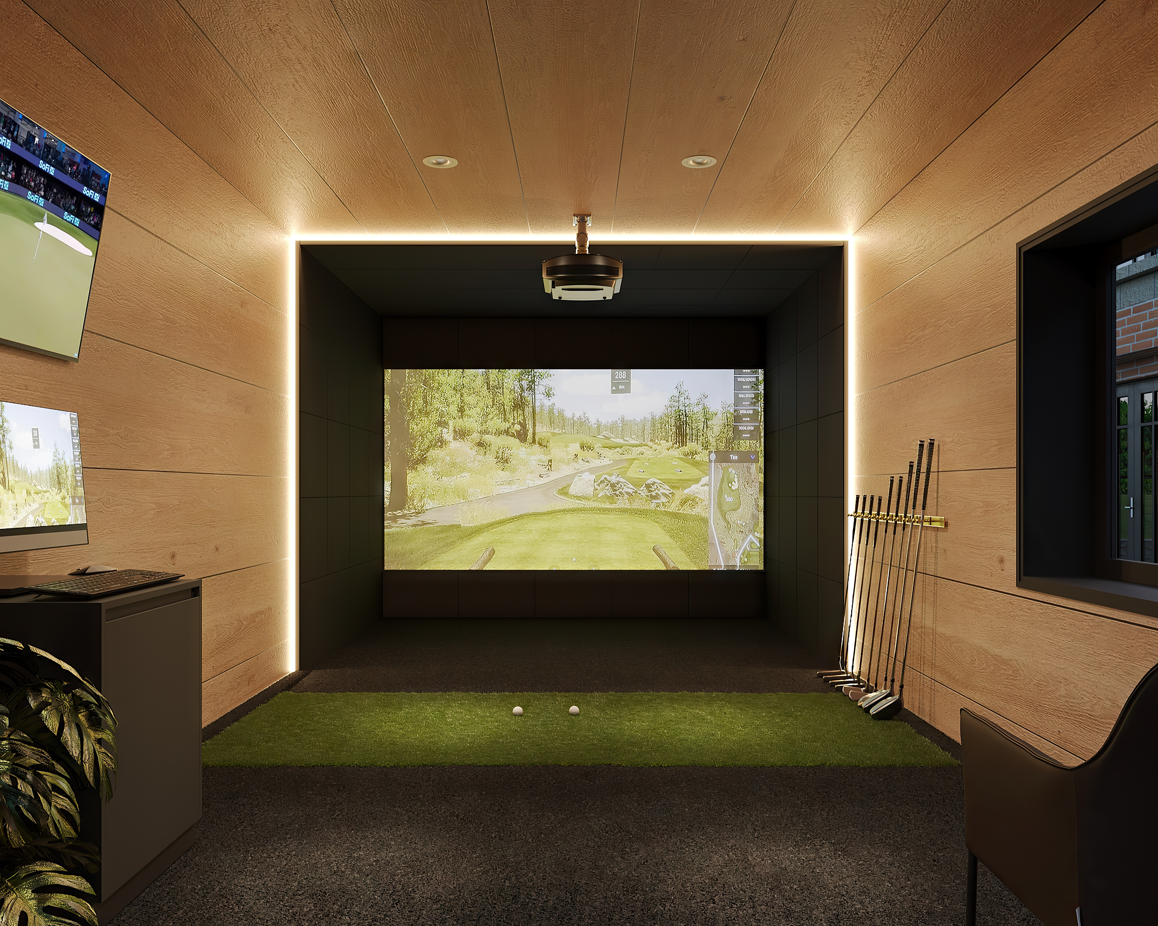 LOFTD Studio Golf Simulator - 22 FT - Interior